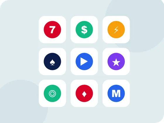Rooli Casino game categories as a grid of icons